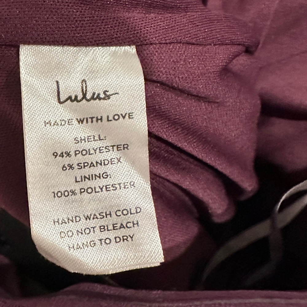 NWT Lulus Dark Purple Velvet Strapless Tulip Dress Size Large - Picture 14 of 15